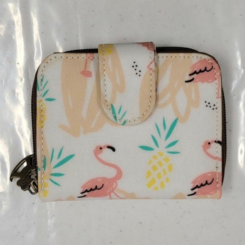 Waterproof Flamingo Short Snap Wallet Coin Purse - Picture 7 of 13